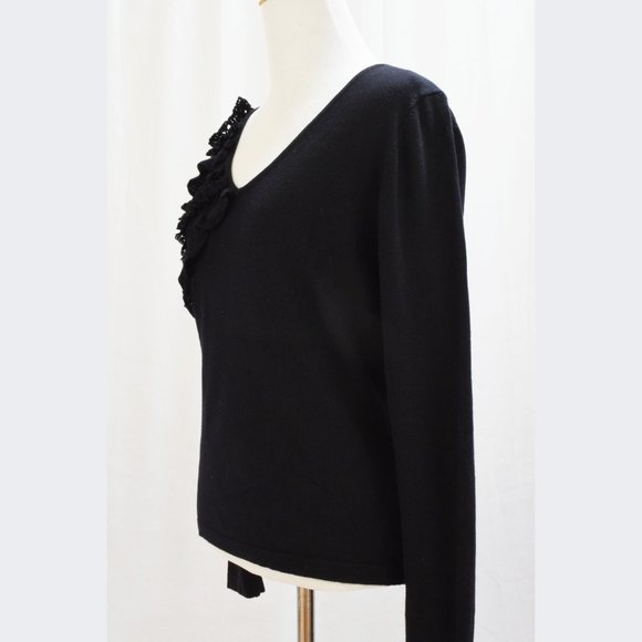 BCBG Max Azria Women's Size XS Petite Black Sweater - Picture 4 of 6